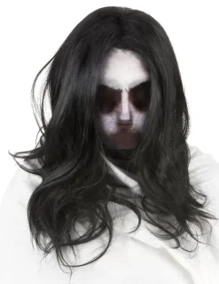 Scary Creepy Ghost Mask with Wig