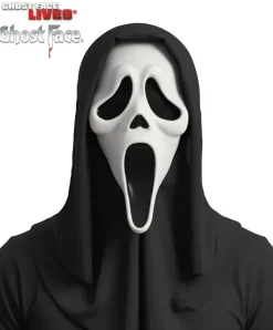 Scream Ghost Face Costume Mask with Shroud