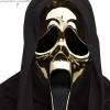 Scream Ghost Face Golden Metallic Costume Mask