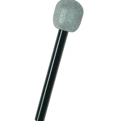 Silver and Black Glittered Microphone Costume Prop Accessory