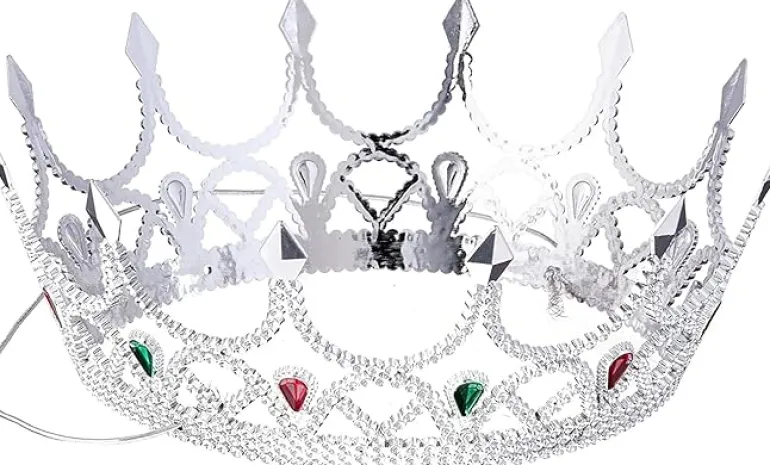 Silver Royal Queen Crown Costume Accessory