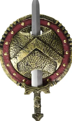 Spartan Warrior Combat Shield and Sword Costume Prop Weapon Set