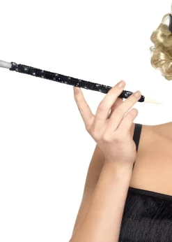 1920's Sequined Black Cigarette Holder Costume Prop Accessory