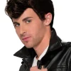 50's Style Brown Greaser Costume Wig