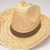 Straw High Crown Western Hat