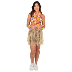 Teen Natural Tan Raffia Hula Skirt