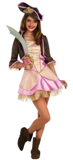 Teens Pale Pink Pirate Costume