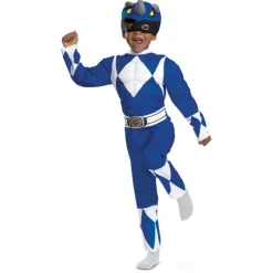 Toddlers Mighty Morphin Power Rangers Blue Ranger Muscle Costume