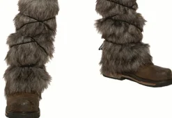 Viking Fur Leg Guards Costume Accessory