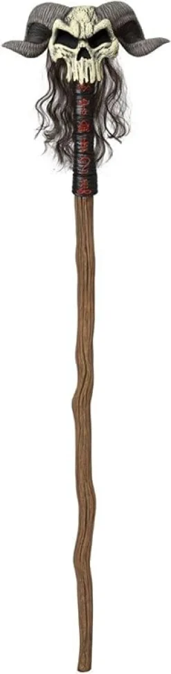 Warlock Skull Staff Costume Prop Accessory