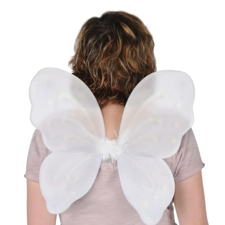 White Fairy Wings Costume Accessory