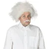 White Hair Scientist Wig and Mustache Costume Accessory Set