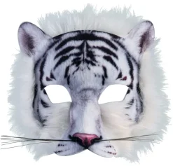 White Tiger Face Mask Costume Accessory