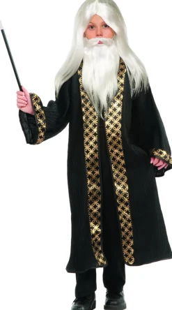 White Wizard Wig, Moustache & Beard Costume Kit