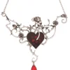 Wicked Gems Bed of Blood Rose Necklace Costume Jewelry Accessory