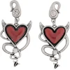 Wicked Gems Devil Heart Earrings Costume Jewelry Accessory