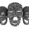 Wicked Gems Grey Skulls Bangle Bracelet Costume Jewelry Accessory