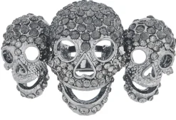 Wicked Gems Grey Skulls Ring Costume Jewelry Accessory