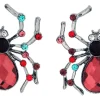 Wicked Gems Jeweled Spider Earrings Costume Jewelry Accessory