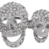 Wicked Gems Silver Skulls Ring Costume Jewelry Accessory