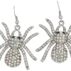 Wicked Gems Silver Spider Earrings Costume Jewelry Accessory