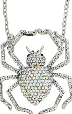 Wicked Gems Silver Spider Necklace Costume Jewelry Accessory