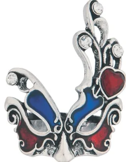 Wicked Gems Venetian Mask Ring Costume Jewelry Accessory