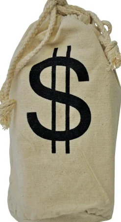 Wild West or Cops and Robbers Burglar's Money Bag Costume Prop Accessory