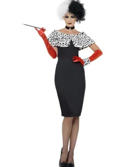 Womens Cruel Evil Madam Dalmatian Costume