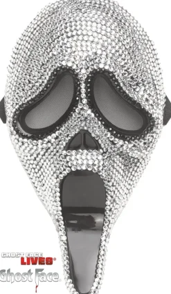 Womens Deluxe Scream Bling Ghost Face Costume Dress