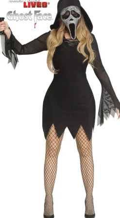 Womens Deluxe Scream Bling Ghost Face Costume Dress