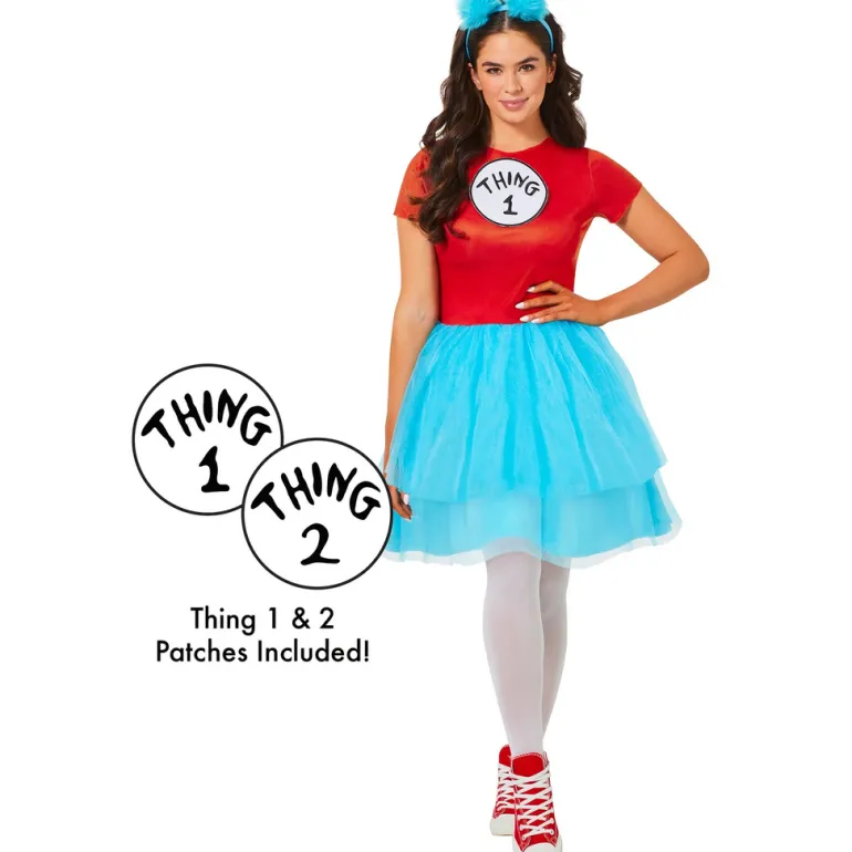 Womens Dr. Seuss Thing 1 & 2 Costume