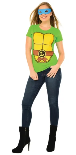 Womens Ninja Turtles Leonardo Shirt & Mask