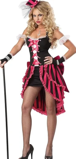 Womens Parisian Showgirl Costume Dress
