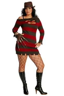 Womens Plus Size Nightmare on Elm Street Miss Freddy Krueger Costume
