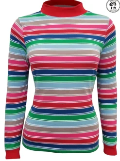 Womens Rainbow Striped Nice Guy Cosplay T-Shirt Costume