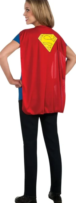 Womens Supergirl T-Shirt and Cape Set