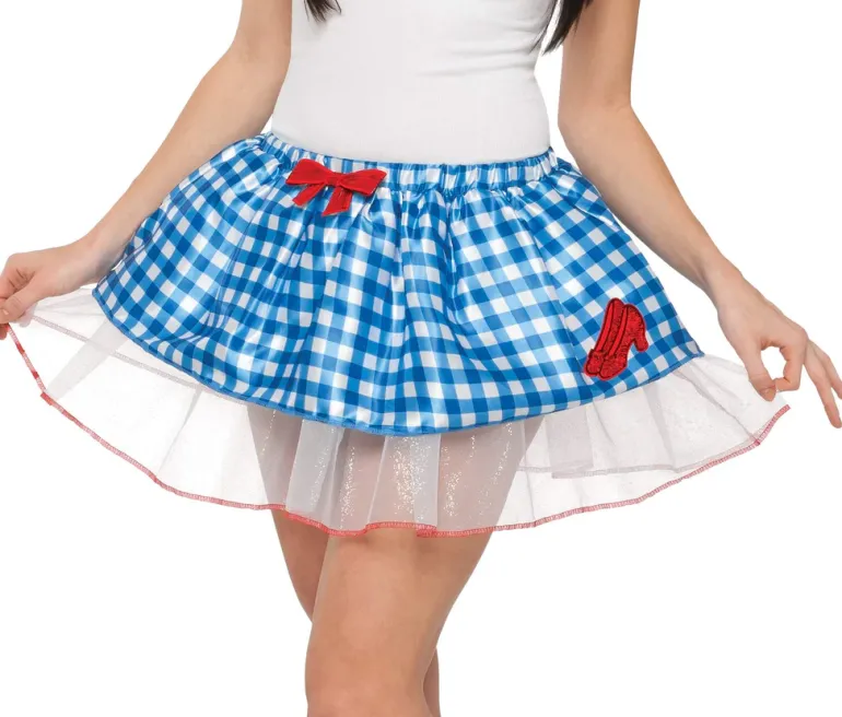 Womens Wizard of Oz Dorothy Blue Plaid Skirt Costume Accessory